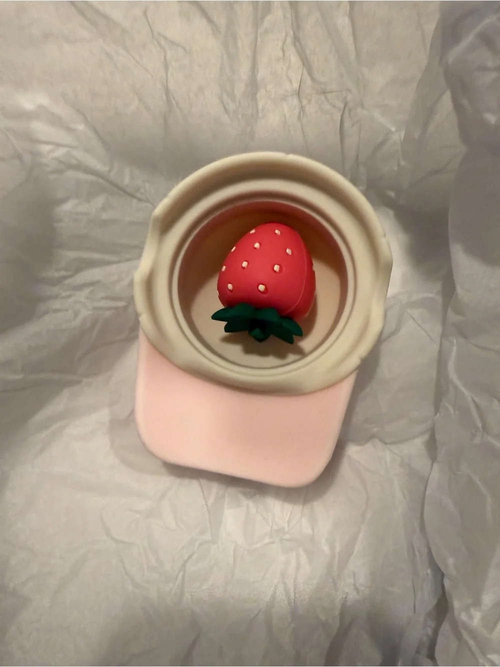Starbucks Bundle Strawberry Bearista Cup and Wristlet Pouch with Charm Keyring